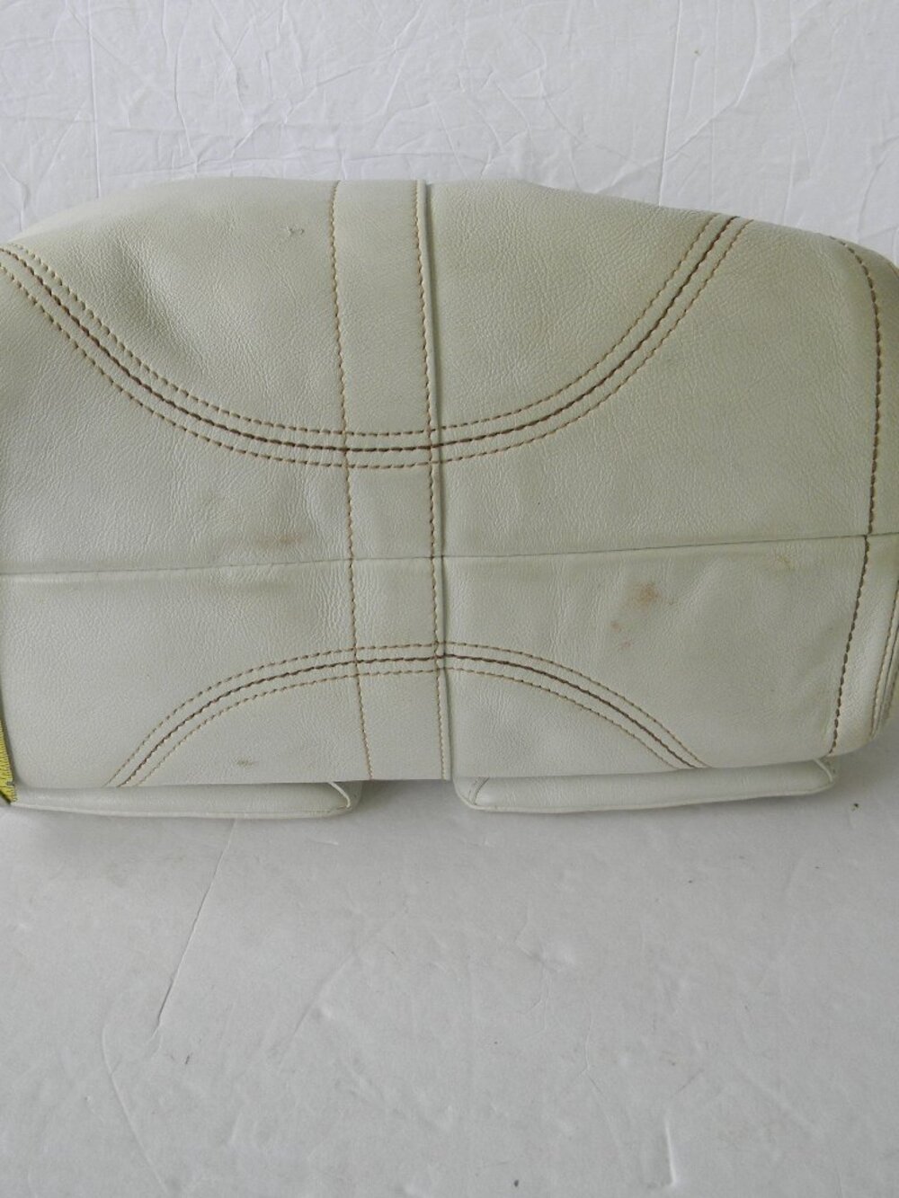 COACH Soho White&Tan Leather Buckle DOUBLE POCKET Bag F08A09 Y2K - Picture 6 of 8